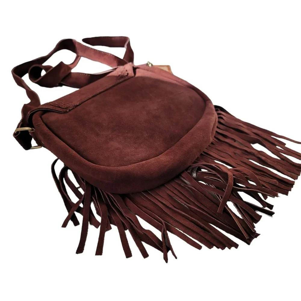 Genuine cowhide Western Cowgirl Style Cross Body Messenger Bag. - Picture 6 of 8
